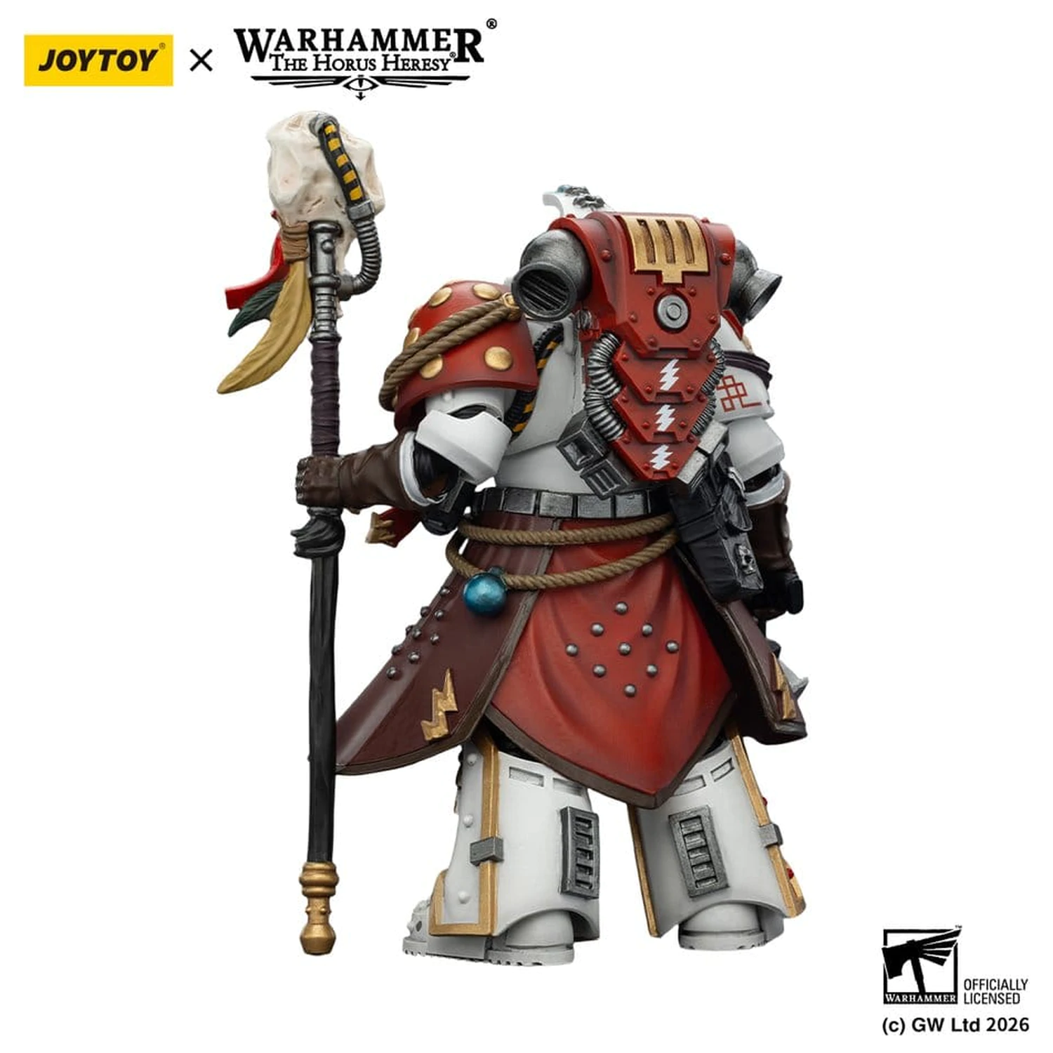 Warhammer 40,000 White Scars Stormseer Consulwith Force Staff and Bolt Pistol akciófigura 12 cm termékfotó