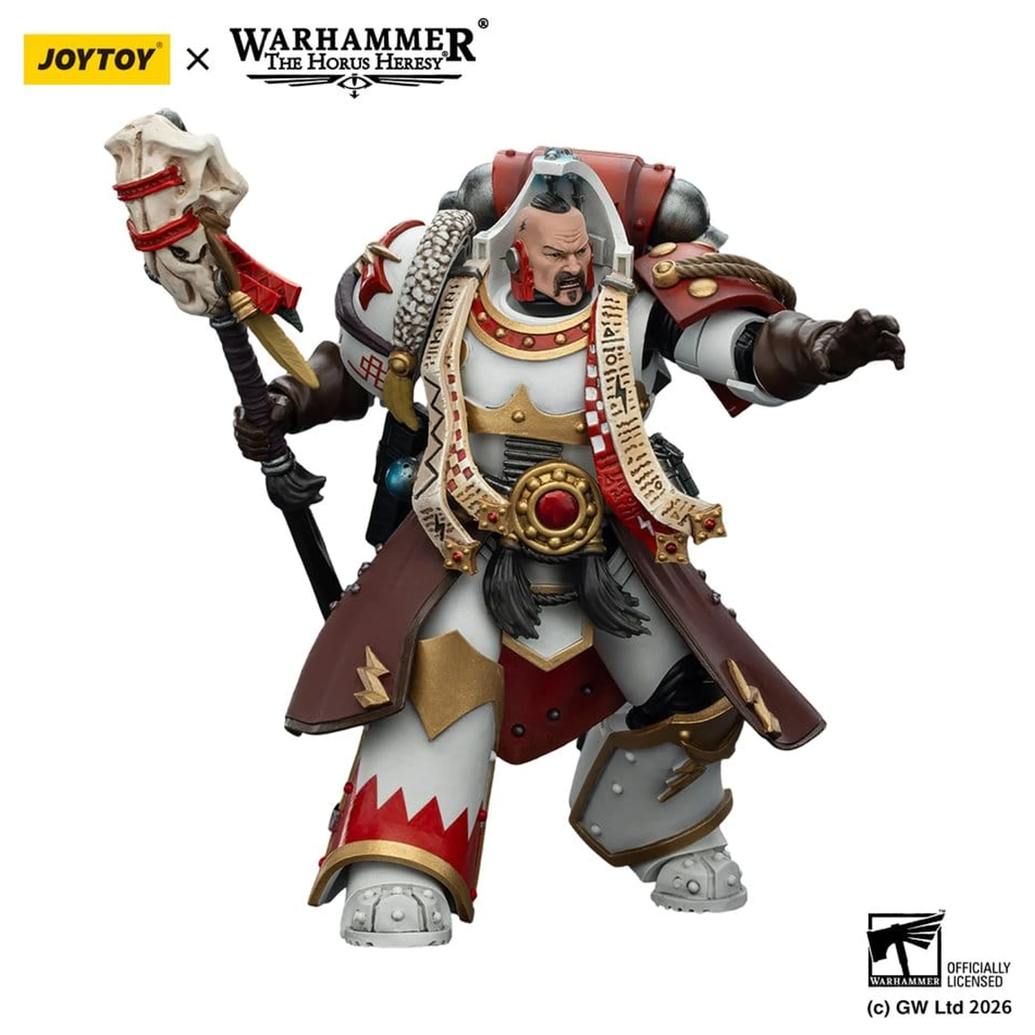 Warhammer 40,000 White Scars Stormseer Consulwith Force Staff and Bolt Pistol akciófigura 12 cm termékfotó
