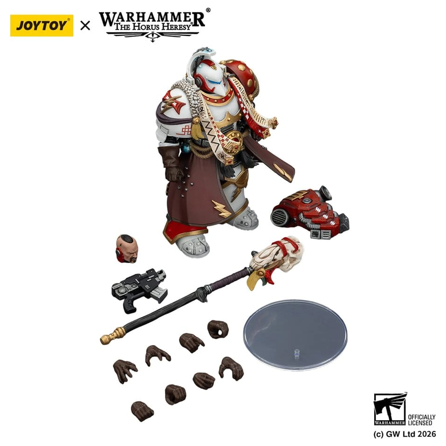 Warhammer 40,000 White Scars Stormseer Consulwith Force Staff and Bolt Pistol akciófigura 12 cm termékfotó