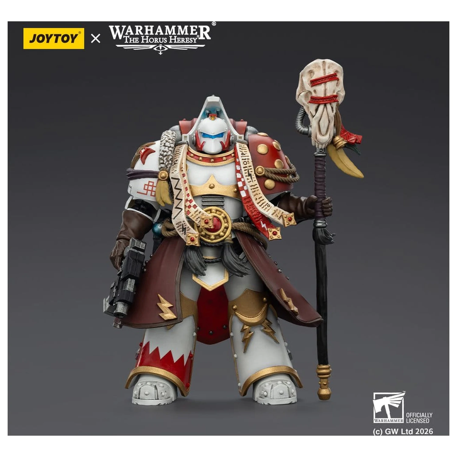 Warhammer 40,000 White Scars Stormseer Consulwith Force Staff and Bolt Pistol akciófigura 12 cm termékfotó