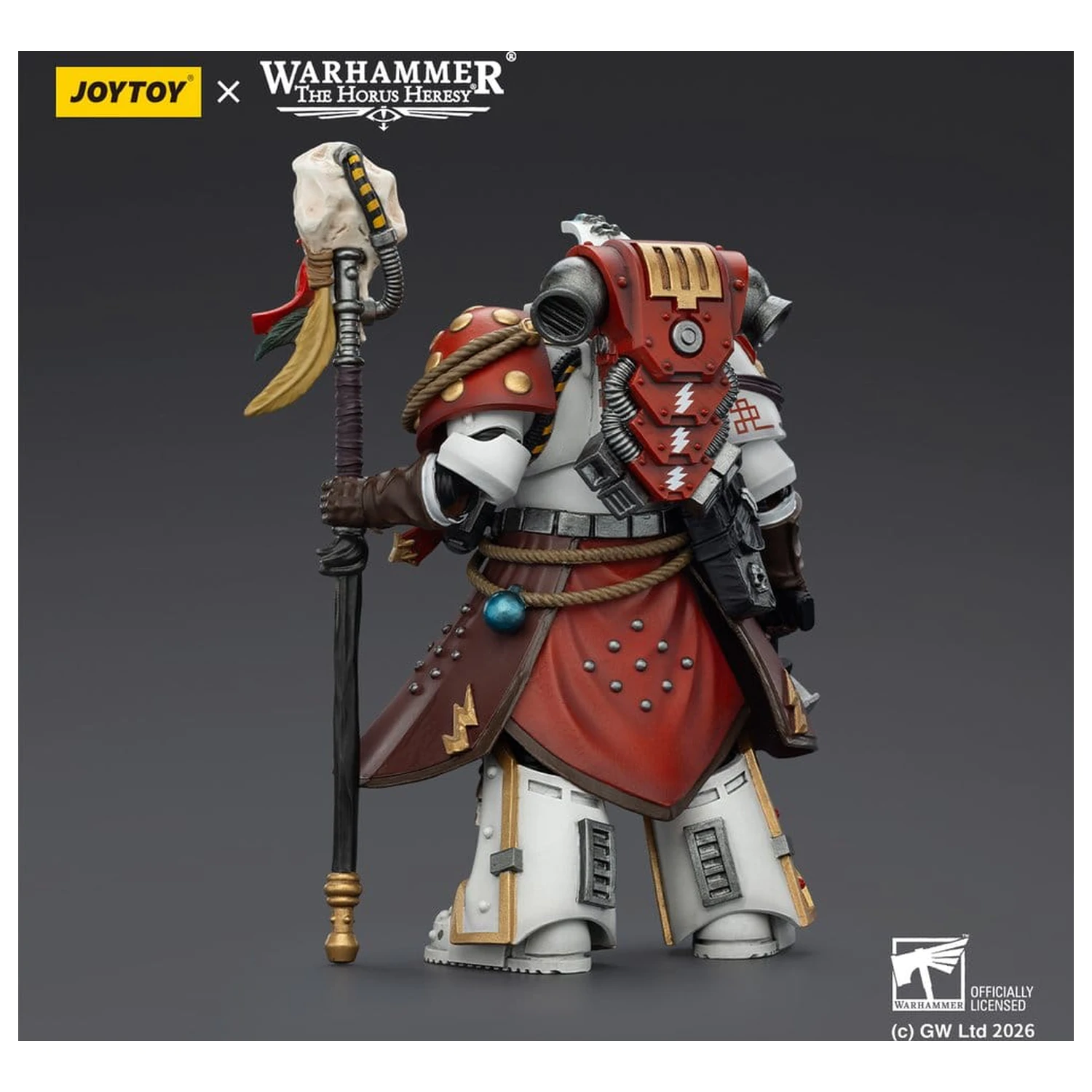 Warhammer 40,000 White Scars Stormseer Consulwith Force Staff and Bolt Pistol akciófigura 12 cm termékfotó