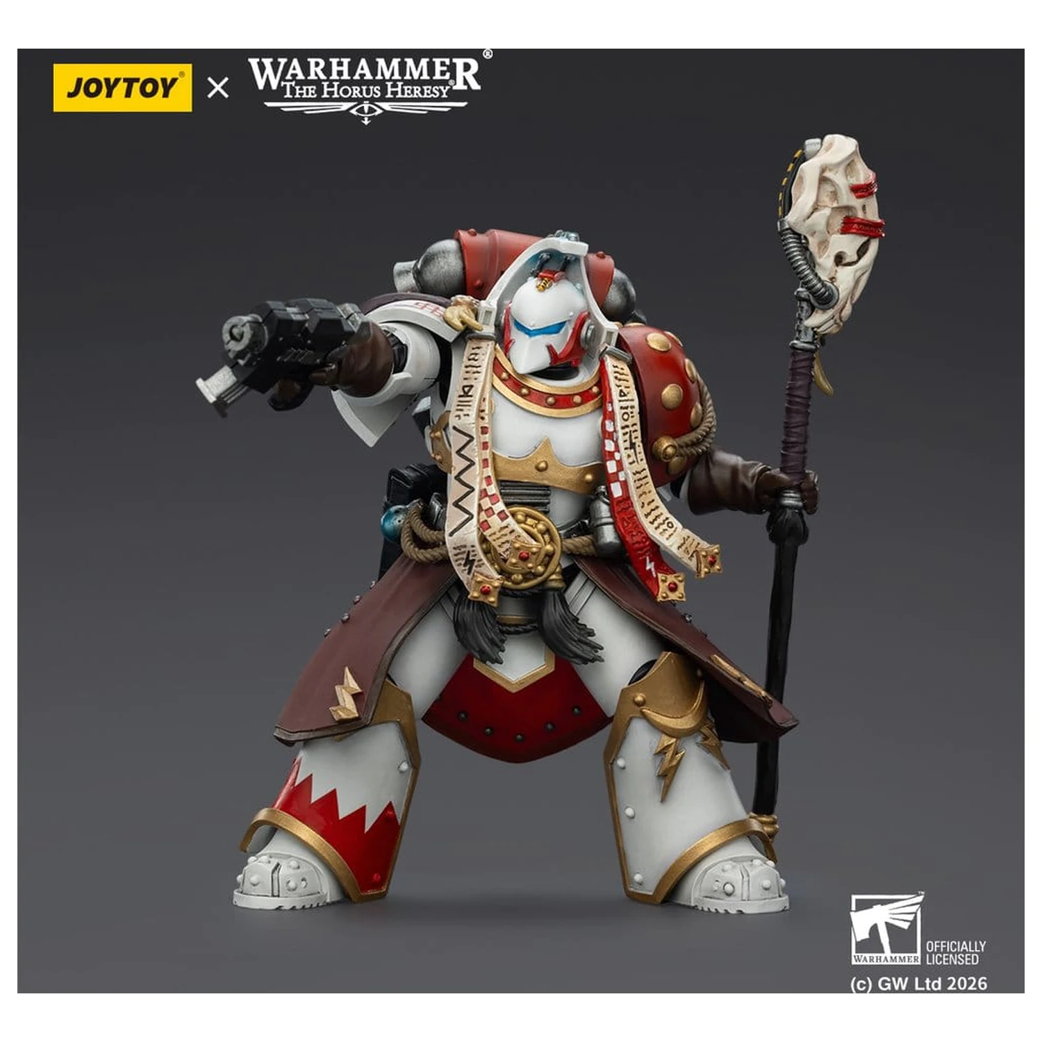 Warhammer 40,000 White Scars Stormseer Consulwith Force Staff and Bolt Pistol akciófigura 12 cm termékfotó