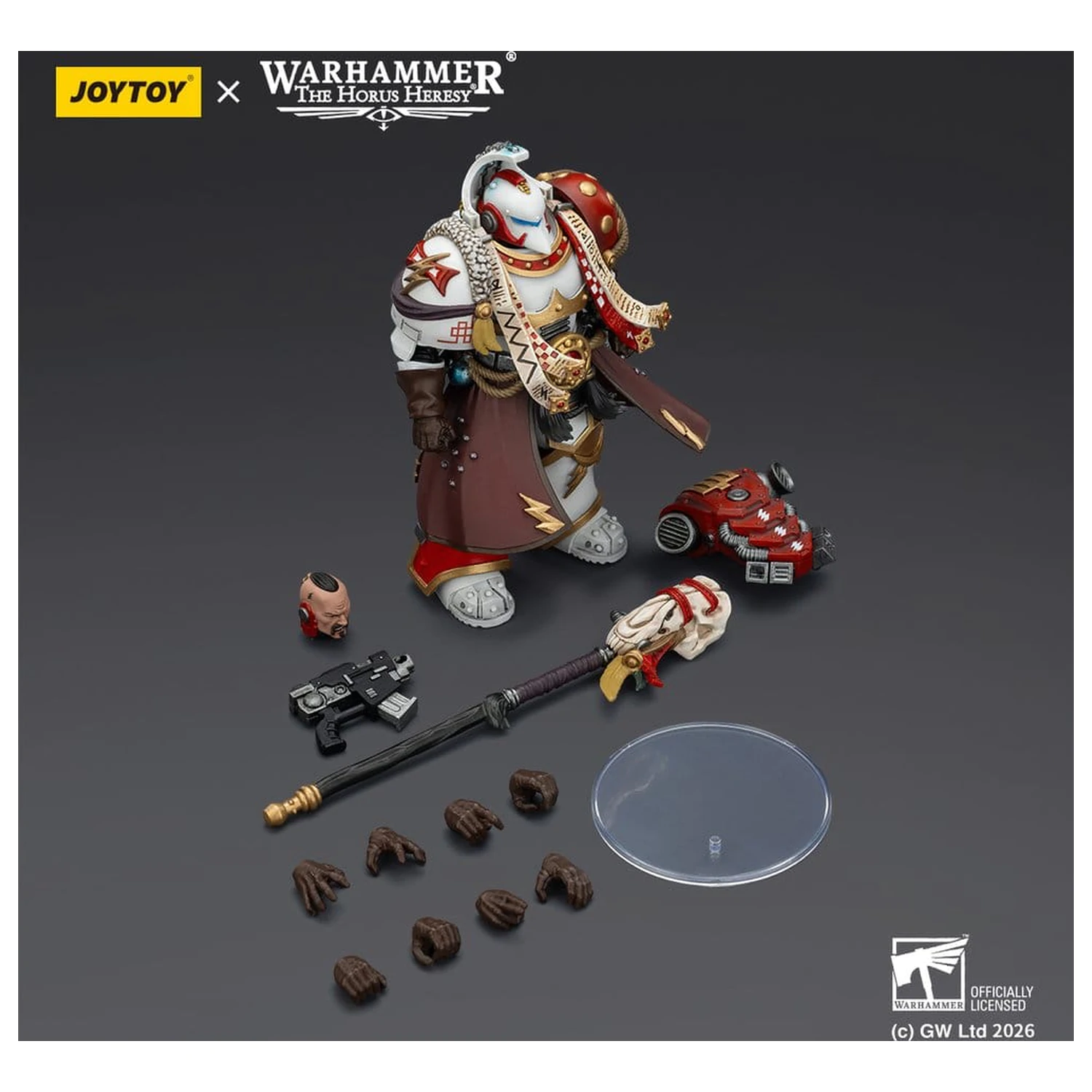 Warhammer 40,000 White Scars Stormseer Consulwith Force Staff and Bolt Pistol akciófigura 12 cm termékfotó