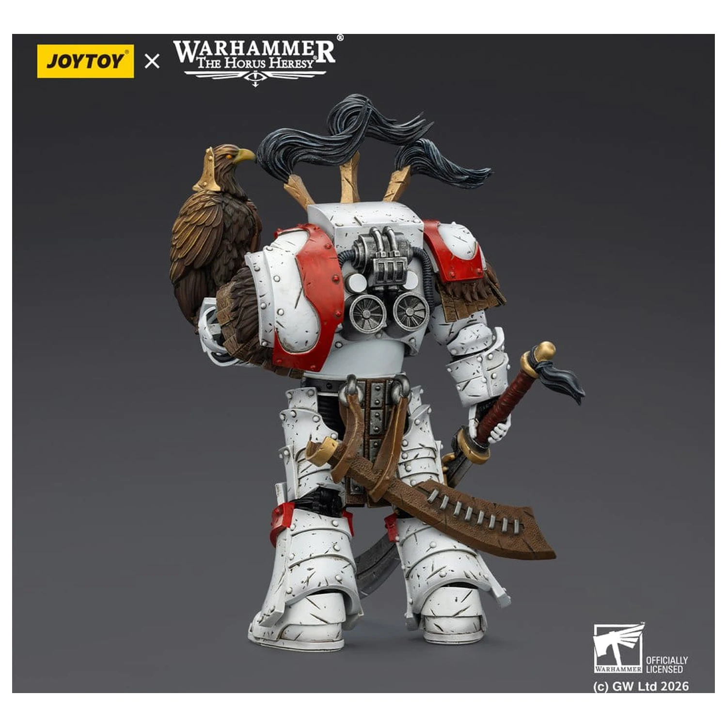 Warhammer 40,000 White SVerdák Legion Praetor in Cataphractii Terminator Armour with Cyber Hawk Chogorian sword and combi-melta akciófigura 14 cm termékfotó
