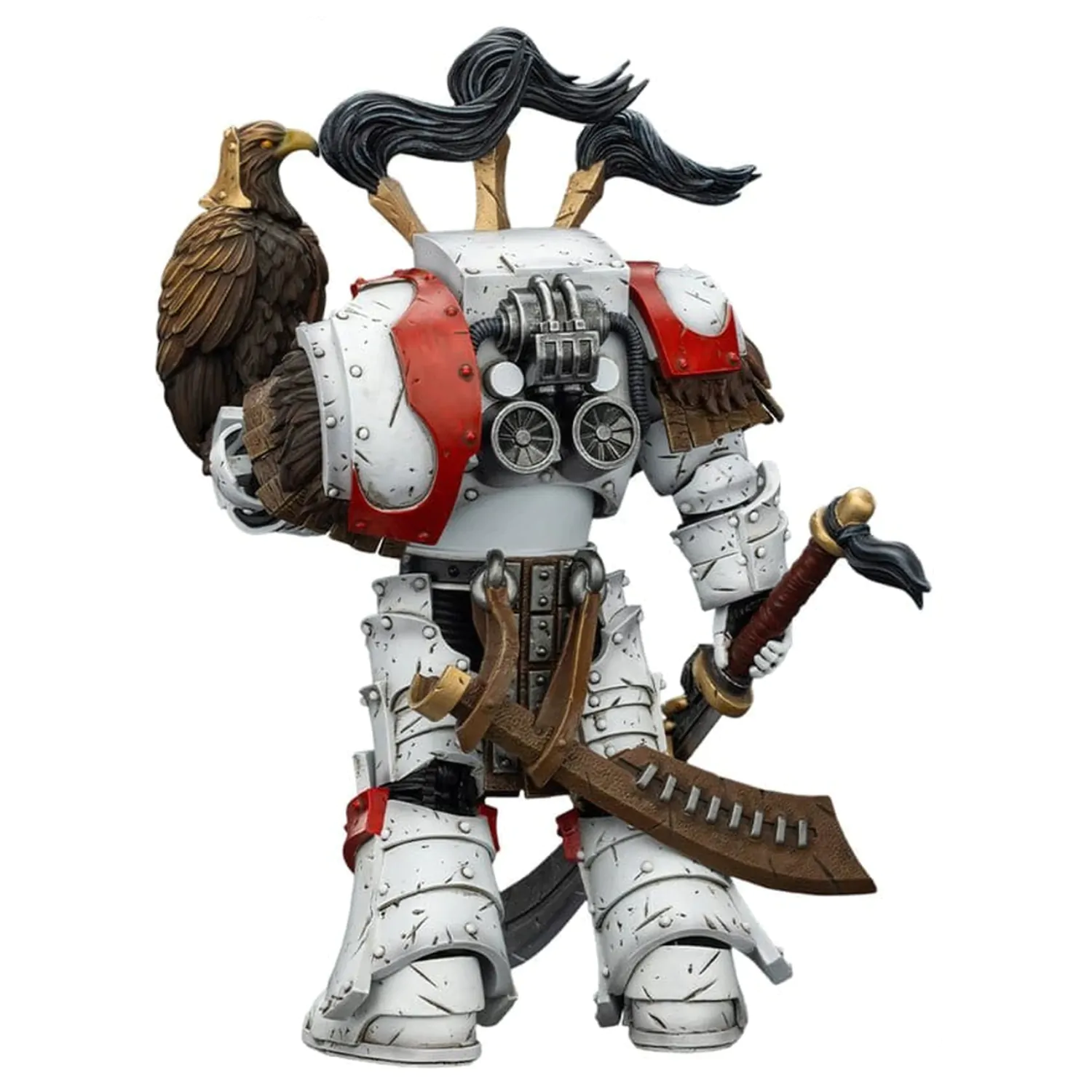 Warhammer 40,000 White SVerdák Legion Praetor in Cataphractii Terminator Armour with Cyber Hawk Chogorian sword and combi-melta akciófigura 14 cm termékfotó