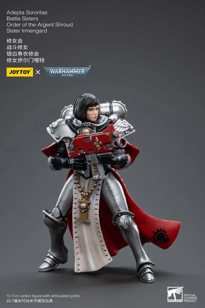 Warhammer 40k 1/18 Adepta Sororitas Battle Sisters Order of the Argent Shroud Sister Irmengard akciófigura 11 cm termékfotó