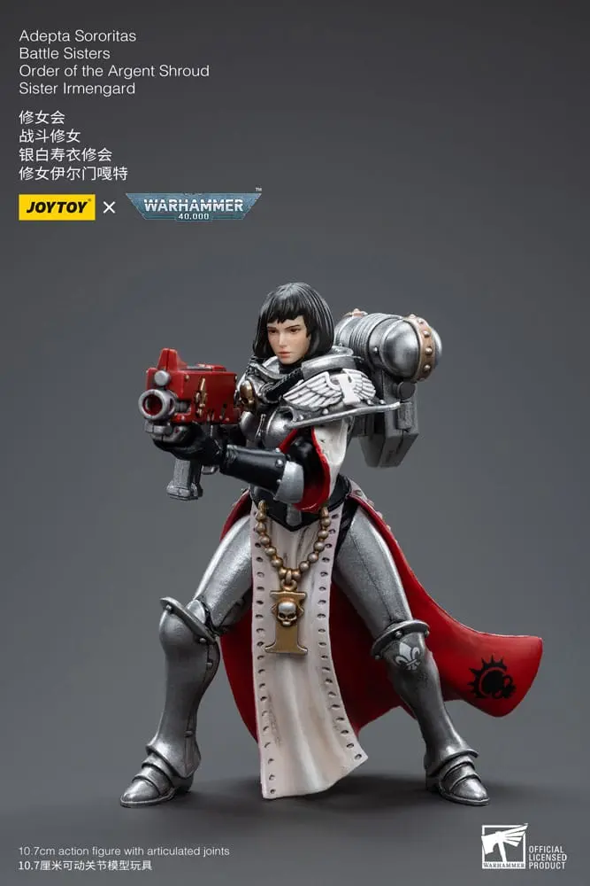 Warhammer 40k 1/18 Adepta Sororitas Battle Sisters Order of the Argent Shroud Sister Irmengard akciófigura 11 cm termékfotó