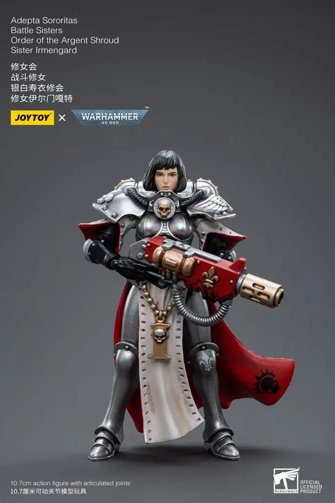 Warhammer 40k 1/18 Adepta Sororitas Battle Sisters Order of the Argent Shroud Sister Irmengard akciófigura 11 cm termékfotó