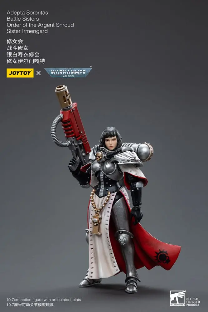 Warhammer 40k 1/18 Adepta Sororitas Battle Sisters Order of the Argent Shroud Sister Irmengard akciófigura 11 cm termékfotó