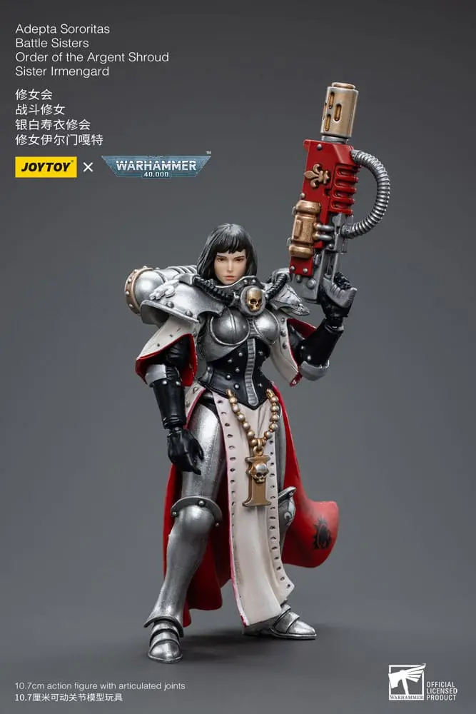 Warhammer 40k 1/18 Adepta Sororitas Battle Sisters Order of the Argent Shroud Sister Irmengard akciófigura 11 cm termékfotó