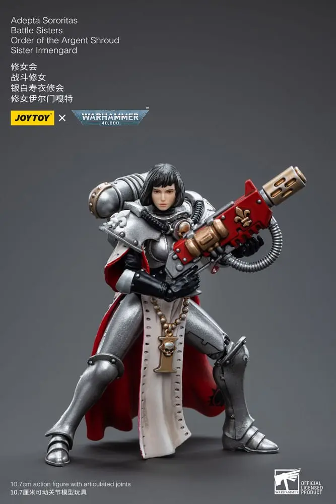 Warhammer 40k 1/18 Adepta Sororitas Battle Sisters Order of the Argent Shroud Sister Irmengard akciófigura 11 cm termékfotó