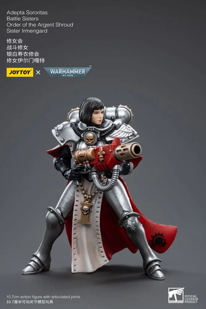 Warhammer 40k 1/18 Adepta Sororitas Battle Sisters Order of the Argent Shroud Sister Irmengard akciófigura 11 cm termékfotó