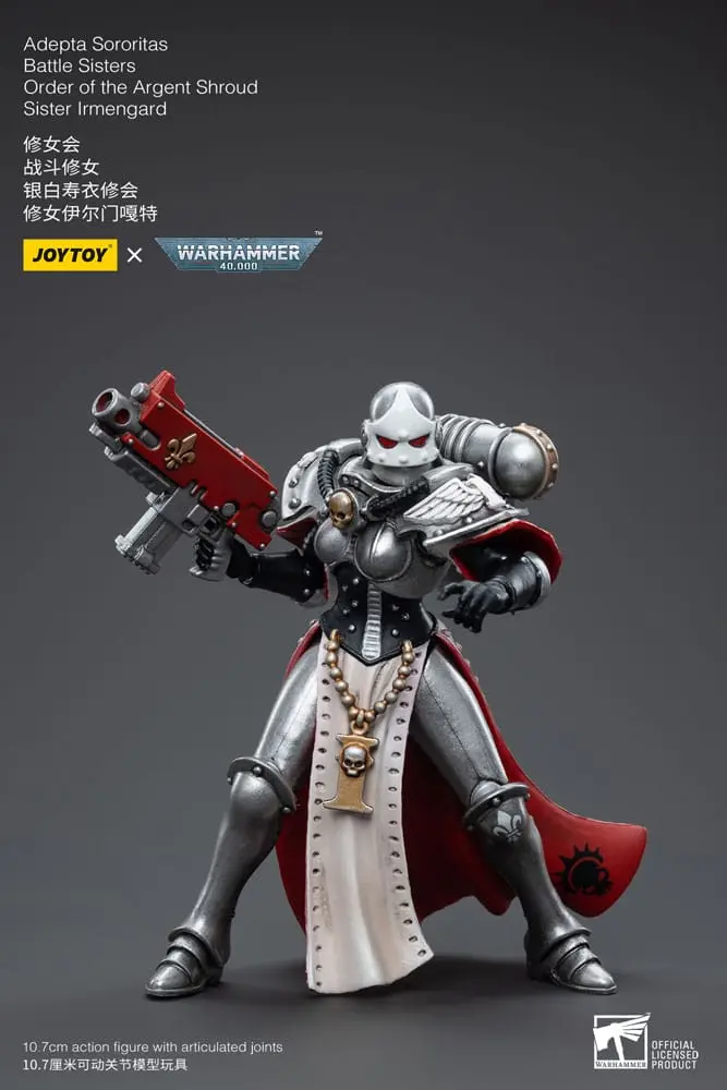 Warhammer 40k 1/18 Adepta Sororitas Battle Sisters Order of the Argent Shroud Sister Irmengard akciófigura 11 cm termékfotó