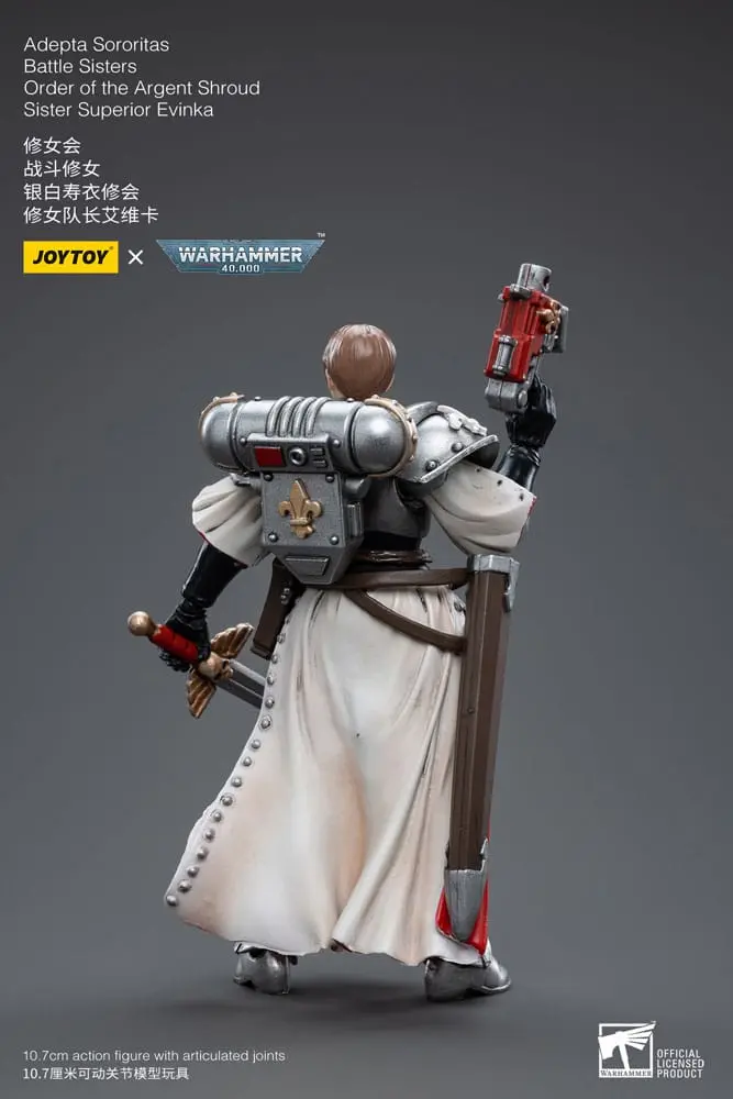 Warhammer 40k 1/18 Adepta Sororitas Battle Sisters Order of the Argent Shroud Sister Superior Evinka akciófigura 11 cm termékfotó