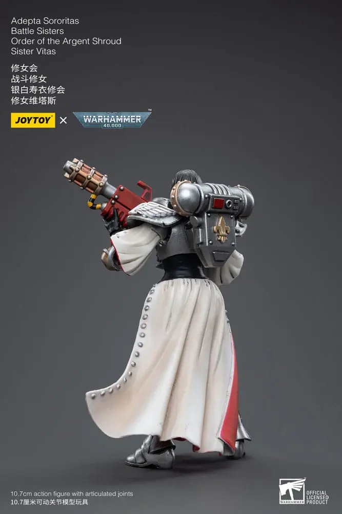 Warhammer 40k 1/18 Adepta Sororitas Battle Sisters Order of the Argent Shroud Sister Vitas akciófigura 11 cm termékfotó