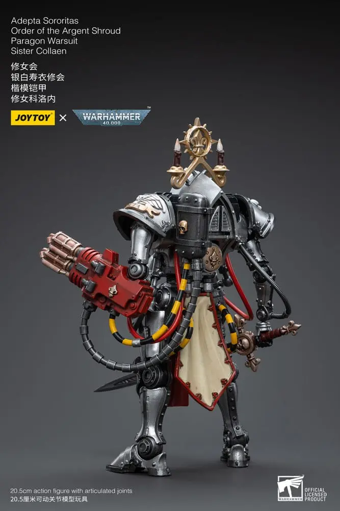 Warhammer 40k 1/18 Adepta Sororitas Order of the Argent Shroud Paragon Warsuit Sister Collaen akciófigura 21 cm termékfotó