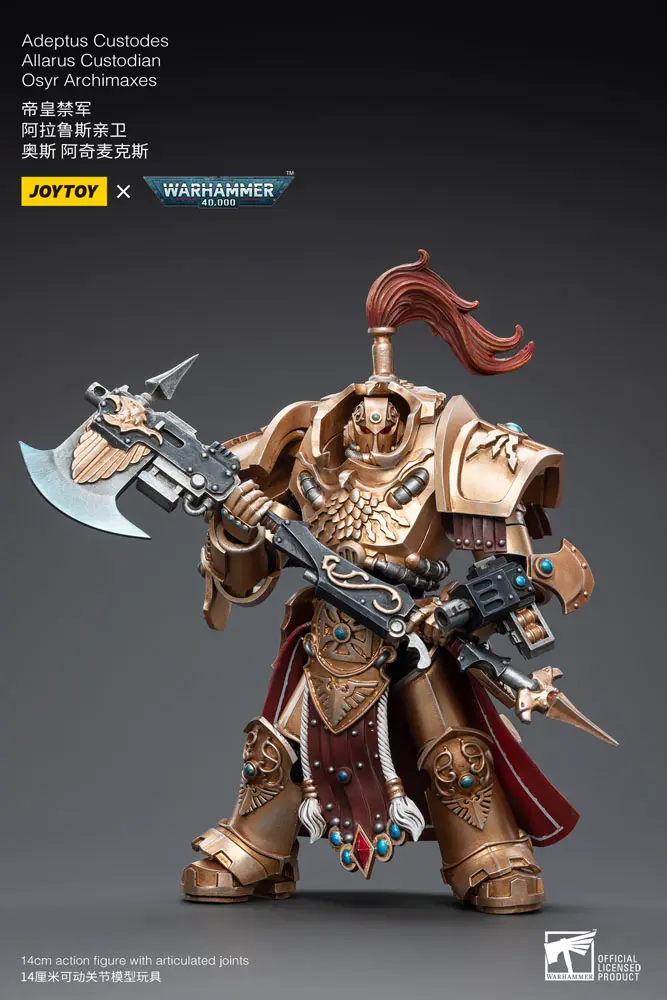 Warhammer 40k 1/18 Adeptus Custodes Allarus Custodian Osyr Archimaxes akciófigura 14 cm termékfotó