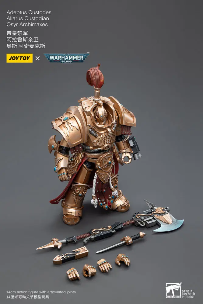 Warhammer 40k 1/18 Adeptus Custodes Allarus Custodian Osyr Archimaxes akciófigura 14 cm termékfotó