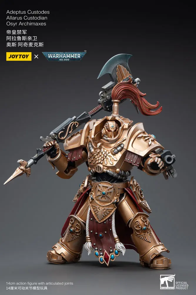 Warhammer 40k 1/18 Adeptus Custodes Allarus Custodian Osyr Archimaxes akciófigura 14 cm termékfotó