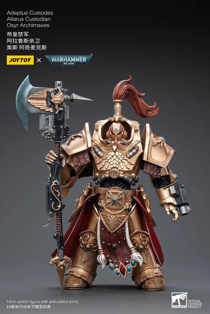 Warhammer 40k 1/18 Adeptus Custodes Allarus Custodian Osyr Archimaxes akciófigura 14 cm termékfotó