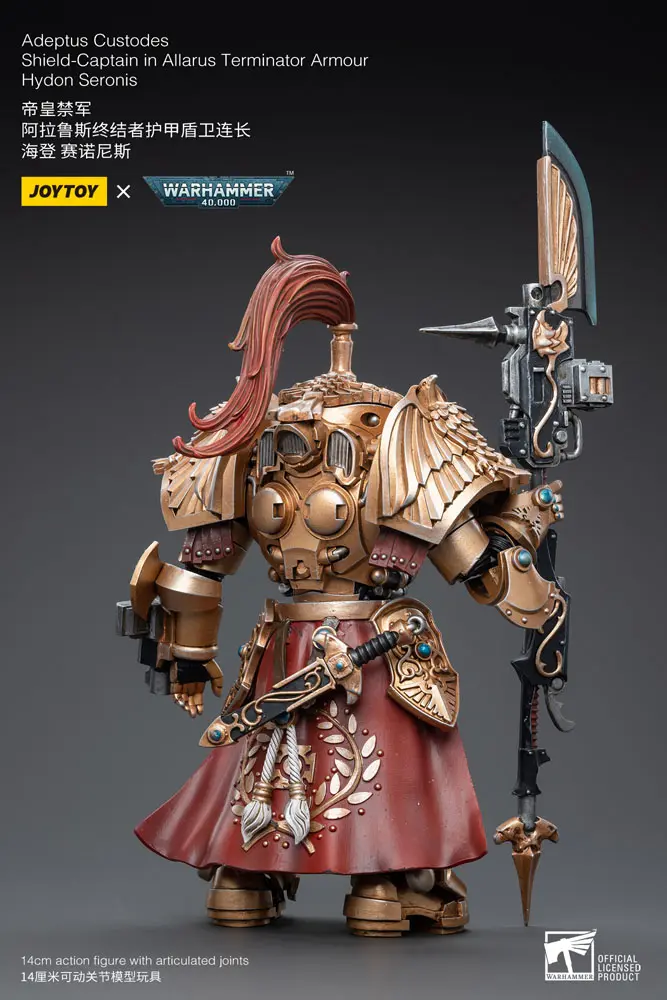 Warhammer 40k 1/18 Adeptus Custodes Shield-Captain in Allarus Terminator Armour Hydon Seronis akciófigura 14 cm termékfotó