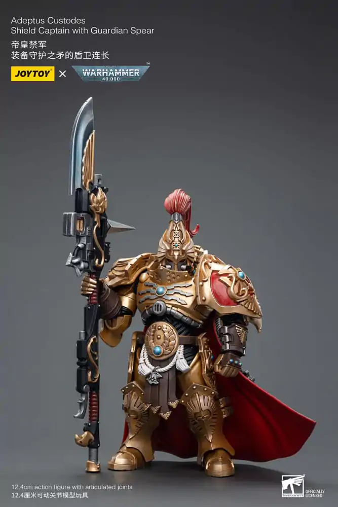 Warhammer 40k 1/18 Adeptus Custodes Shield Captain with Guardian Spear akciófigura 12 cm termékfotó