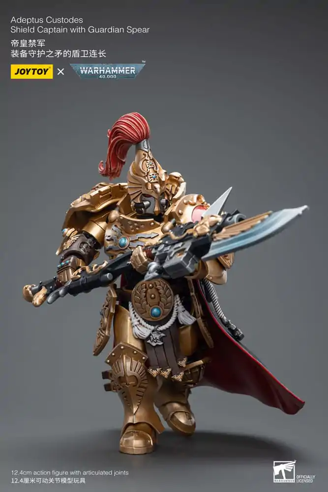 Warhammer 40k 1/18 Adeptus Custodes Shield Captain with Guardian Spear akciófigura 12 cm termékfotó