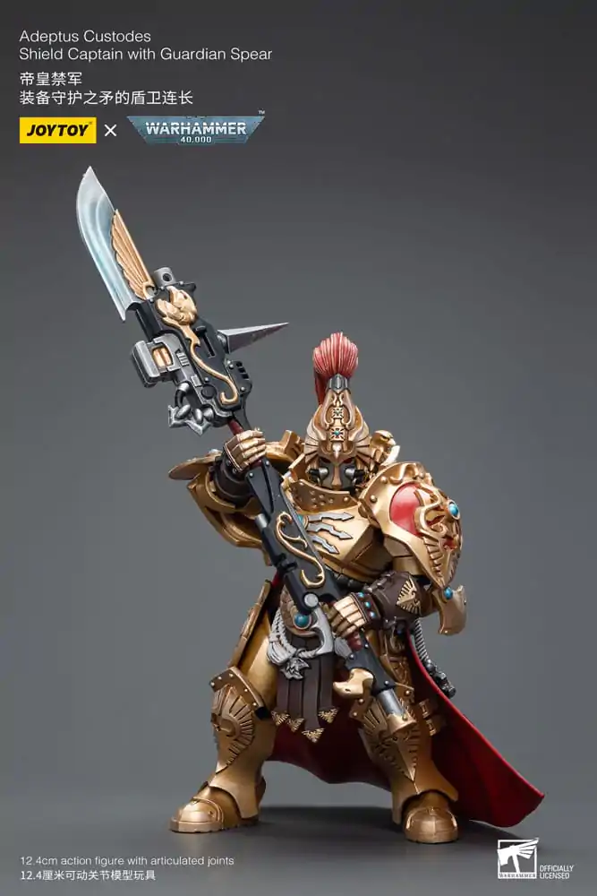 Warhammer 40k 1/18 Adeptus Custodes Shield Captain with Guardian Spear akciófigura 12 cm termékfotó