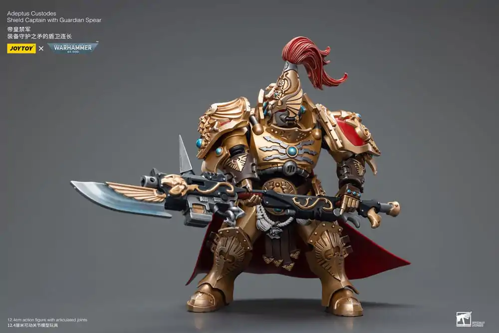 Warhammer 40k 1/18 Adeptus Custodes Shield Captain with Guardian Spear akciófigura 12 cm termékfotó