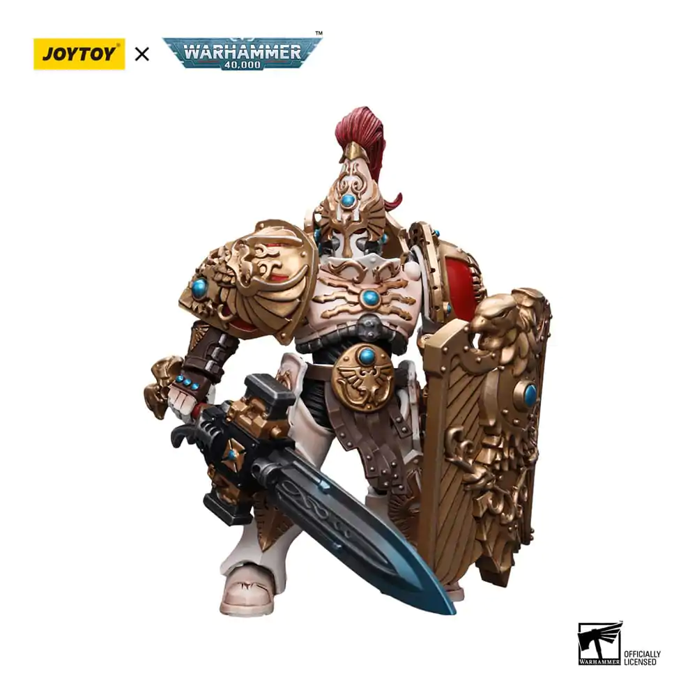 Warhammer 40k 1/18 Adeptus Custodes Solar Watch Custodian Guard with Sentinel Blade and Praesidium Shield akciófigura 12 cm termékfotó