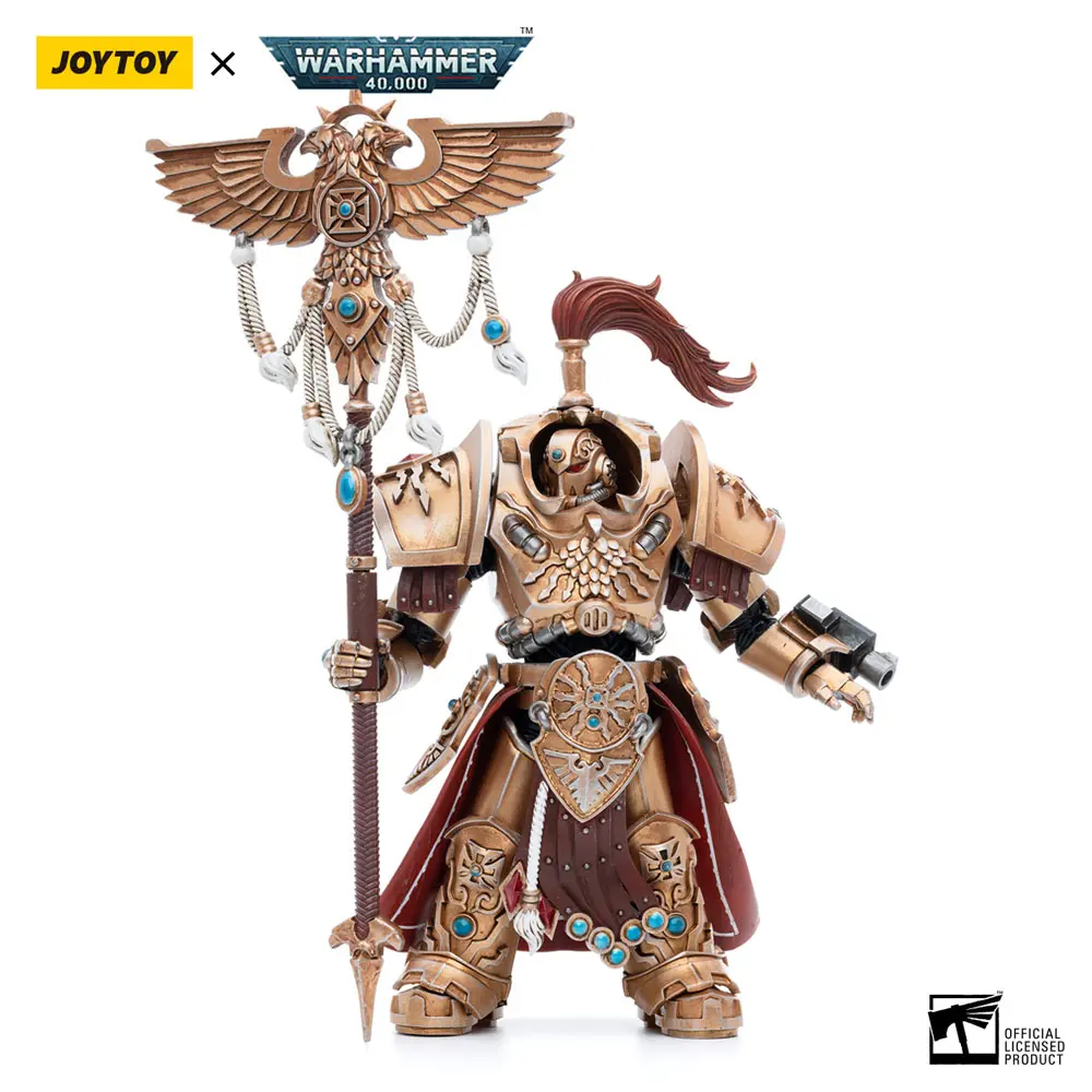Warhammer 40k 1/18 Adeptus Custodes Vexilus Praetor in Allarus Terminator Armour Phelam Tolguror akciófigura 14 cm termékfotó