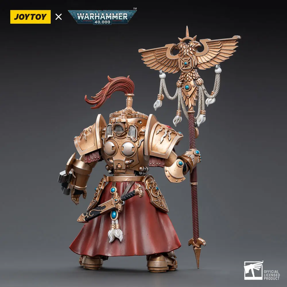 Warhammer 40k 1/18 Adeptus Custodes Vexilus Praetor in Allarus Terminator Armour Phelam Tolguror akciófigura 14 cm termékfotó
