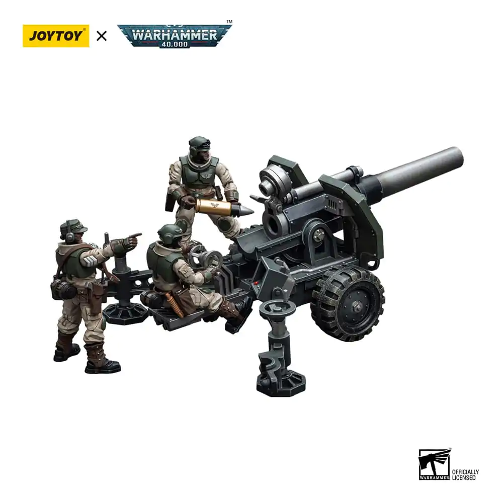 Warhammer 40k 1/18 Astra Militarum Ordnance Team with Bombast Field Gun akciófigura 12 cm termékfotó
