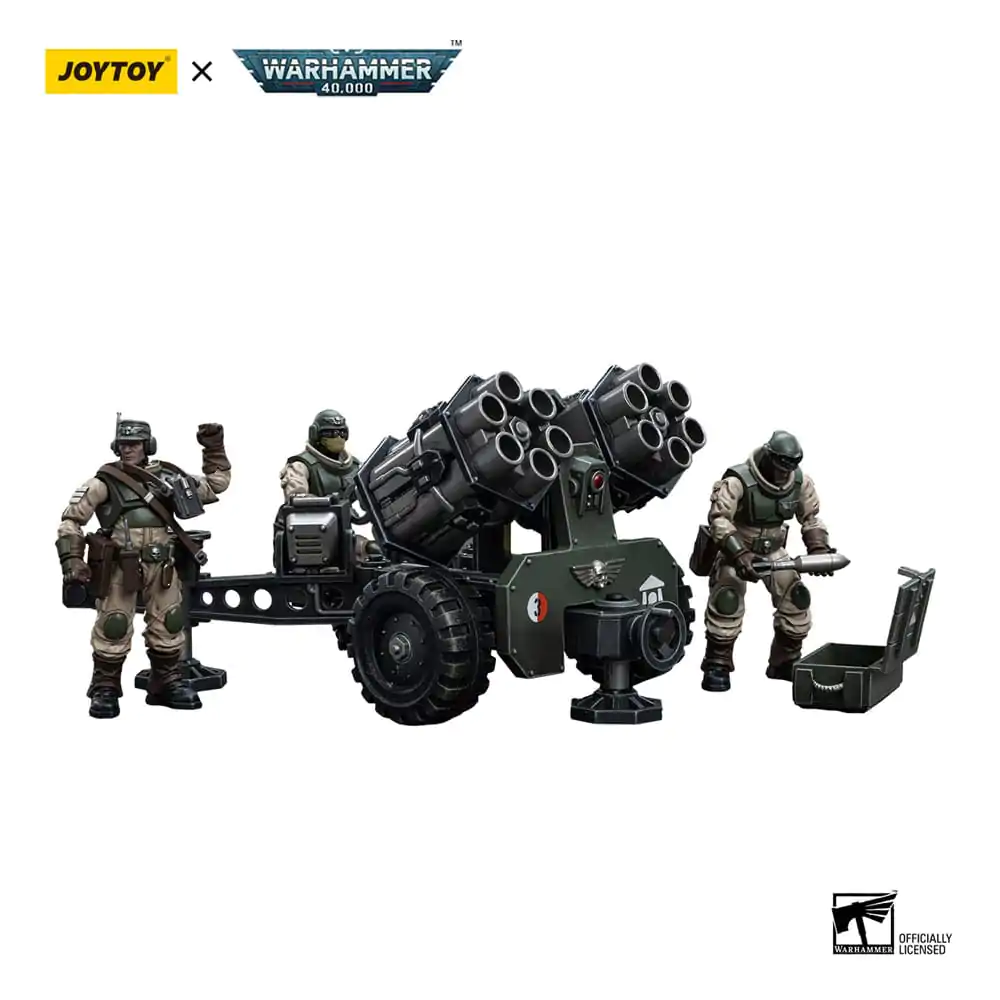 Warhammer 40k 1/18 Astra Militarum Ordnance Team with Malleus Rocket Launcher akciófigura 12 cm termékfotó