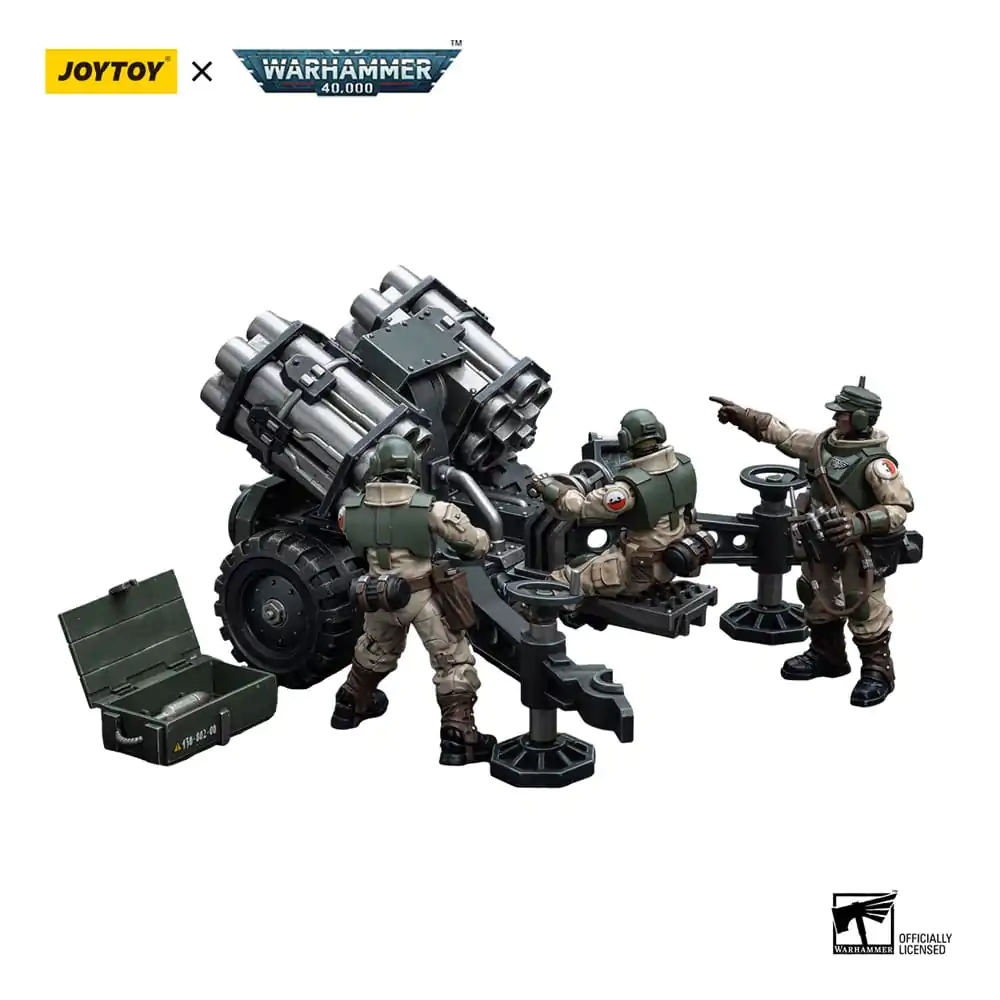 Warhammer 40k 1/18 Astra Militarum Ordnance Team with Malleus Rocket Launcher akciófigura 12 cm termékfotó