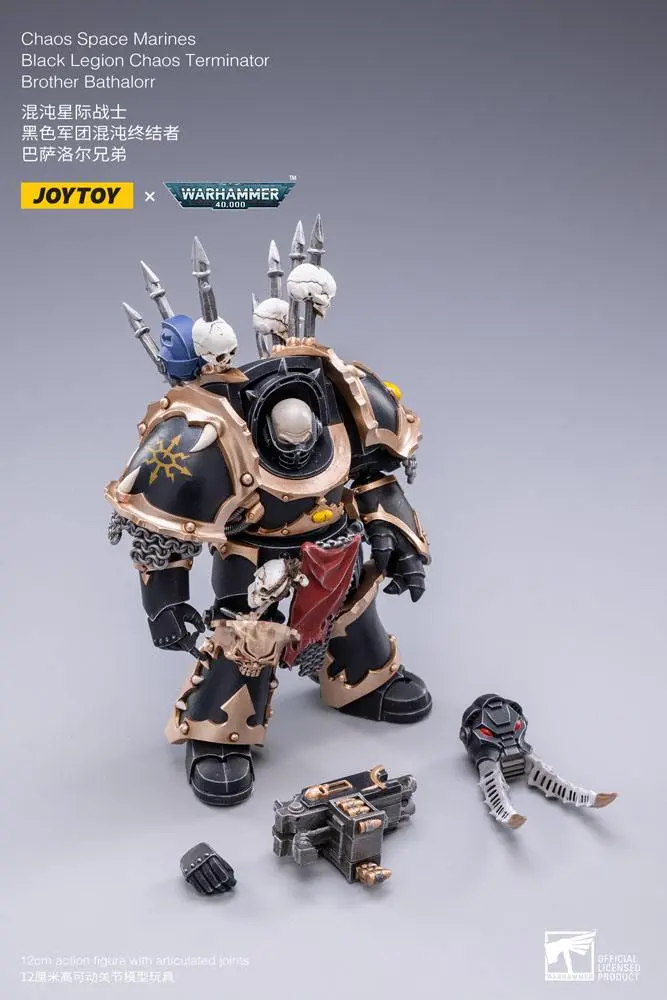 Warhammer 40k 1/18 Black Legion Brother Bathalorr akciófigura 17 cm termékfotó
