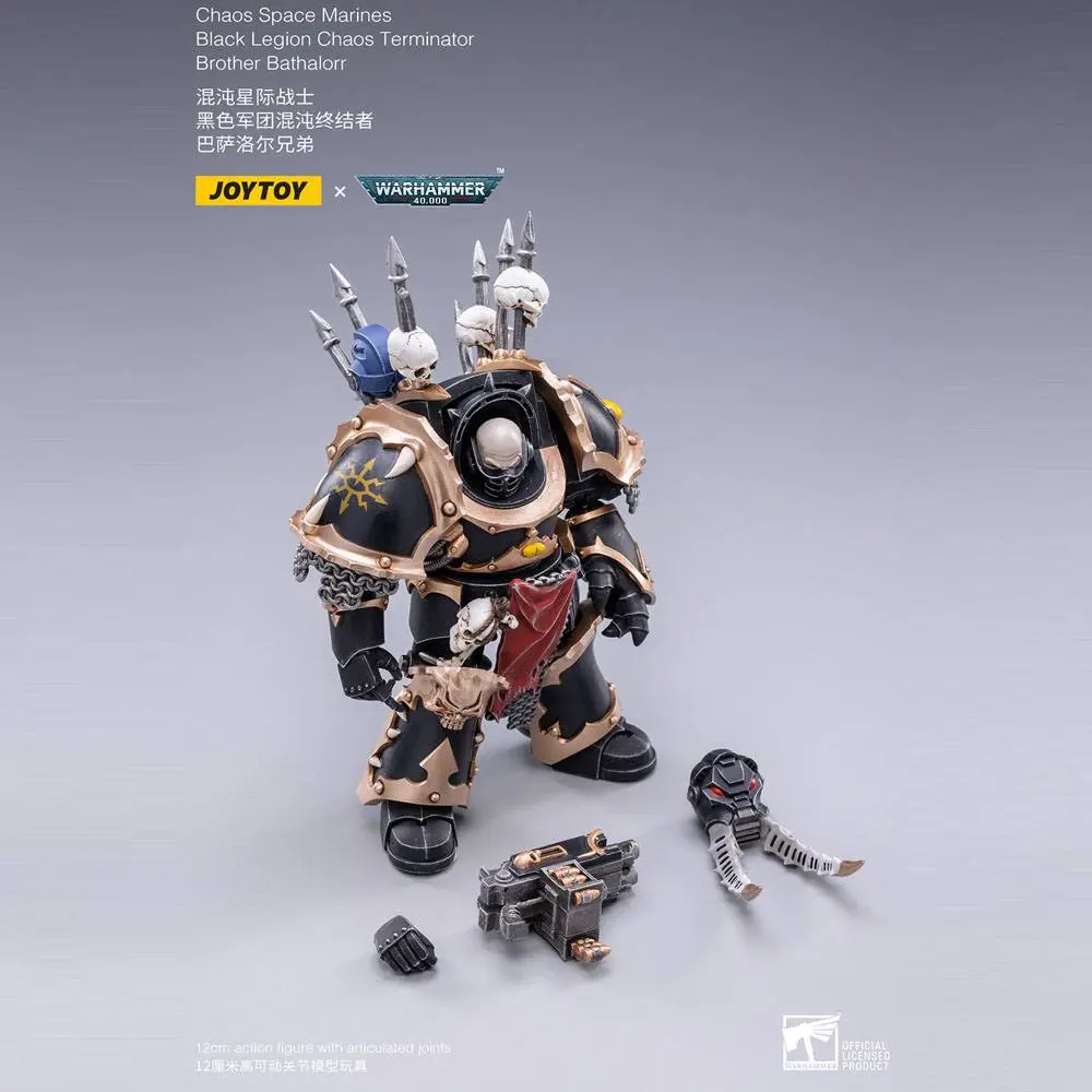 Warhammer 40k 1/18 Black Legion Brother Bathalorr akciófigura 17 cm termékfotó