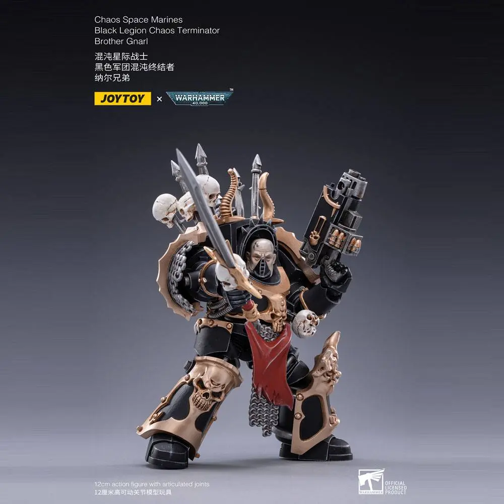 Warhammer 40k 1/18 Black Legion Brother Gnarl akciófigura 17 cm termékfotó