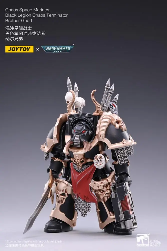Warhammer 40k 1/18 Black Legion Brother Gnarl akciófigura 17 cm termékfotó
