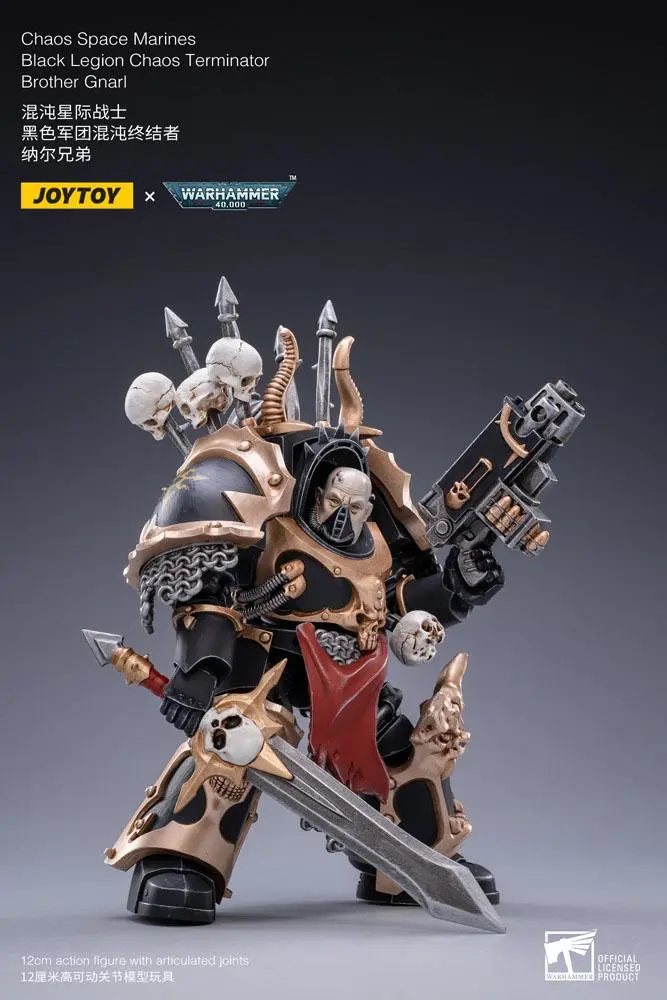 Warhammer 40k 1/18 Black Legion Brother Gnarl akciófigura 17 cm termékfotó