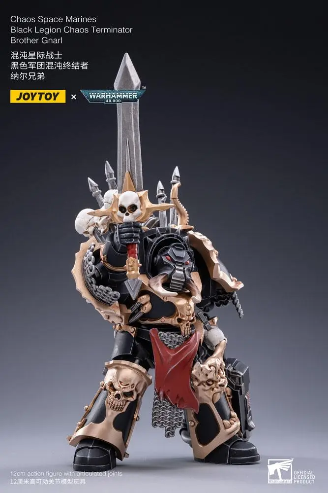 Warhammer 40k 1/18 Black Legion Brother Gnarl akciófigura 17 cm termékfotó