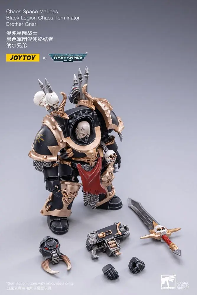 Warhammer 40k 1/18 Black Legion Brother Gnarl akciófigura 17 cm termékfotó