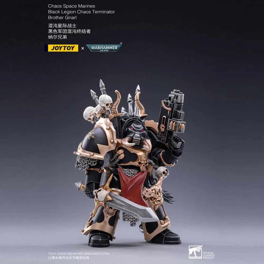 Warhammer 40k 1/18 Black Legion Brother Gnarl akciófigura 17 cm termékfotó