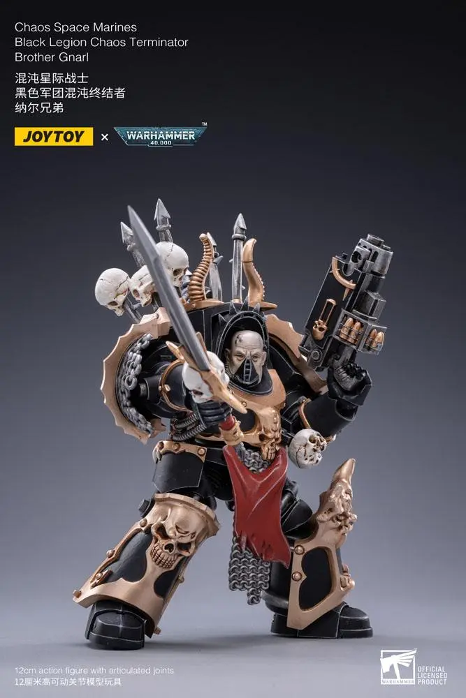 Warhammer 40k 1/18 Black Legion Brother Gnarl akciófigura 17 cm termékfotó