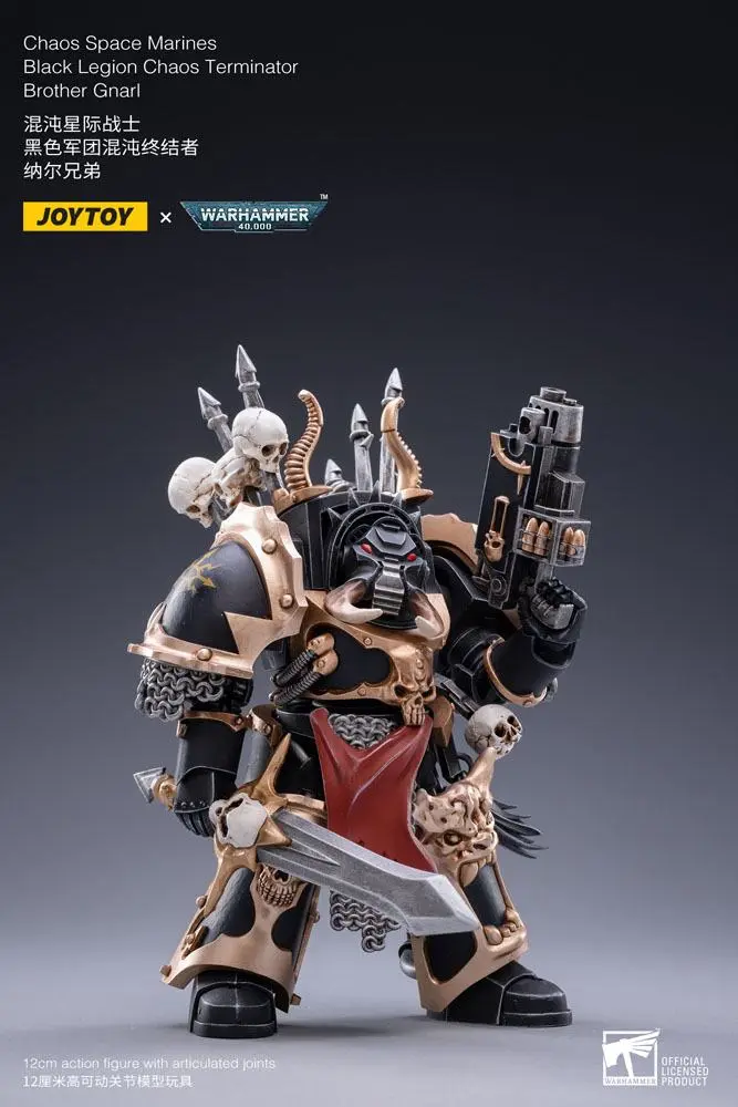 Warhammer 40k 1/18 Black Legion Brother Gnarl akciófigura 17 cm termékfotó