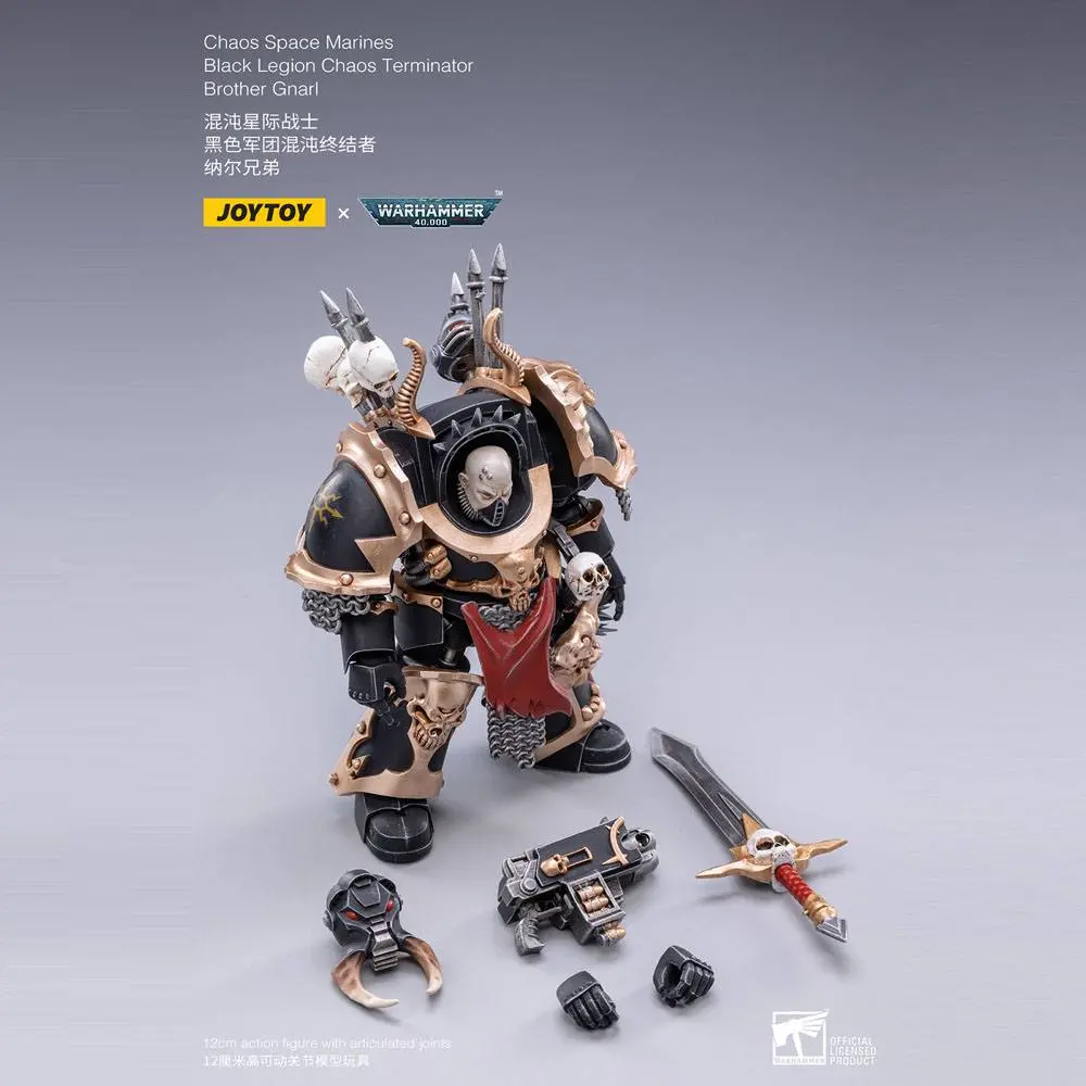 Warhammer 40k 1/18 Black Legion Brother Gnarl akciófigura 17 cm termékfotó