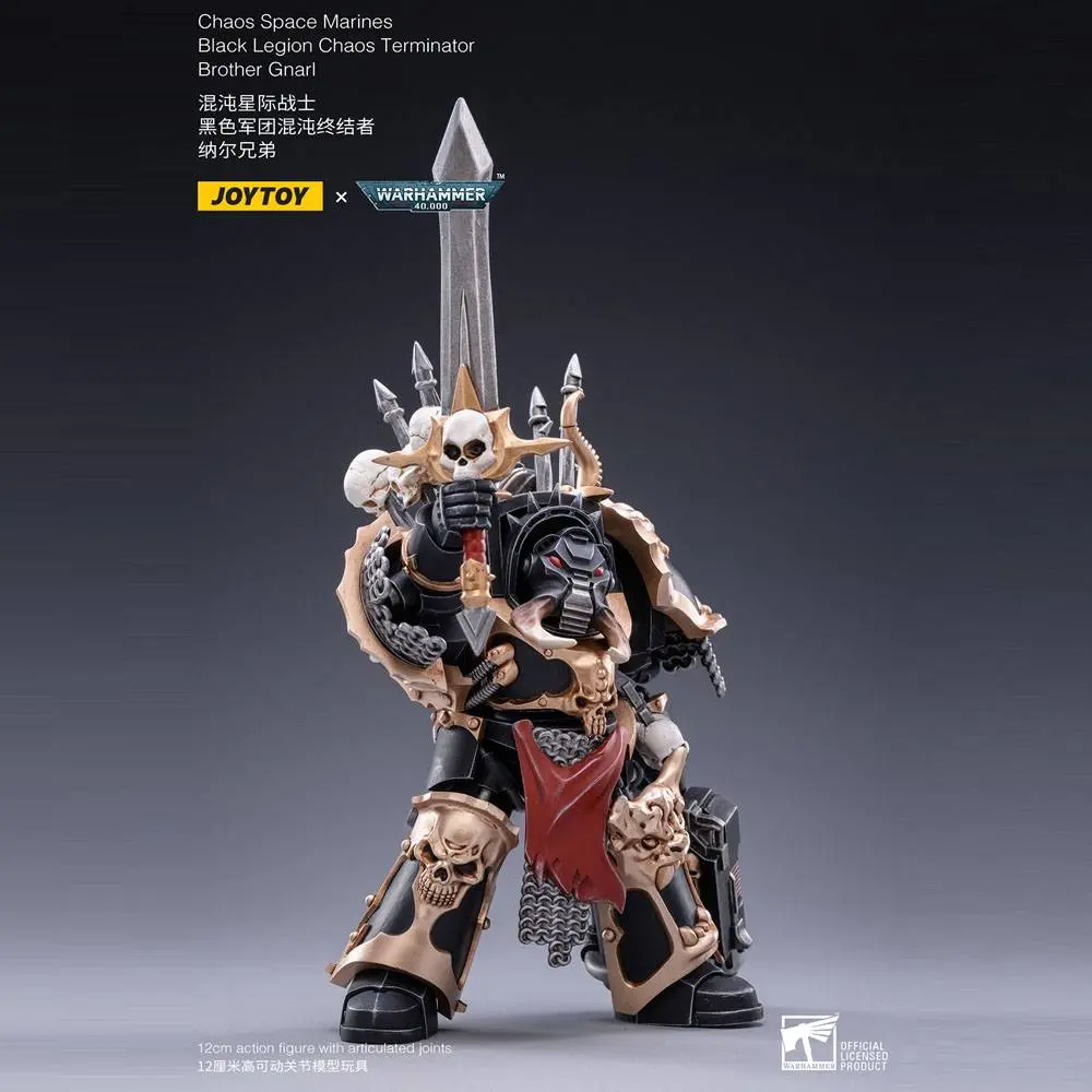 Warhammer 40k 1/18 Black Legion Brother Gnarl akciófigura 17 cm termékfotó