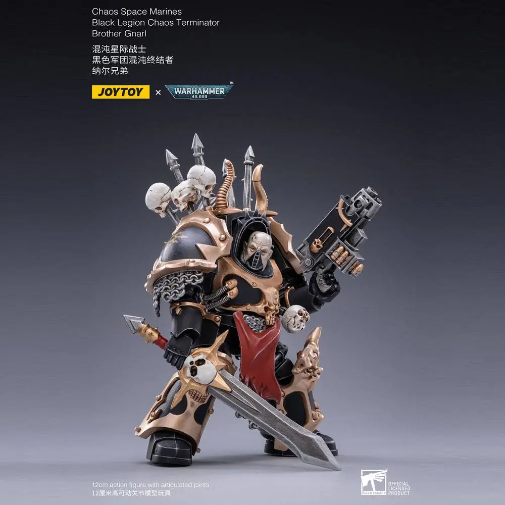 Warhammer 40k 1/18 Black Legion Brother Gnarl akciófigura 17 cm termékfotó