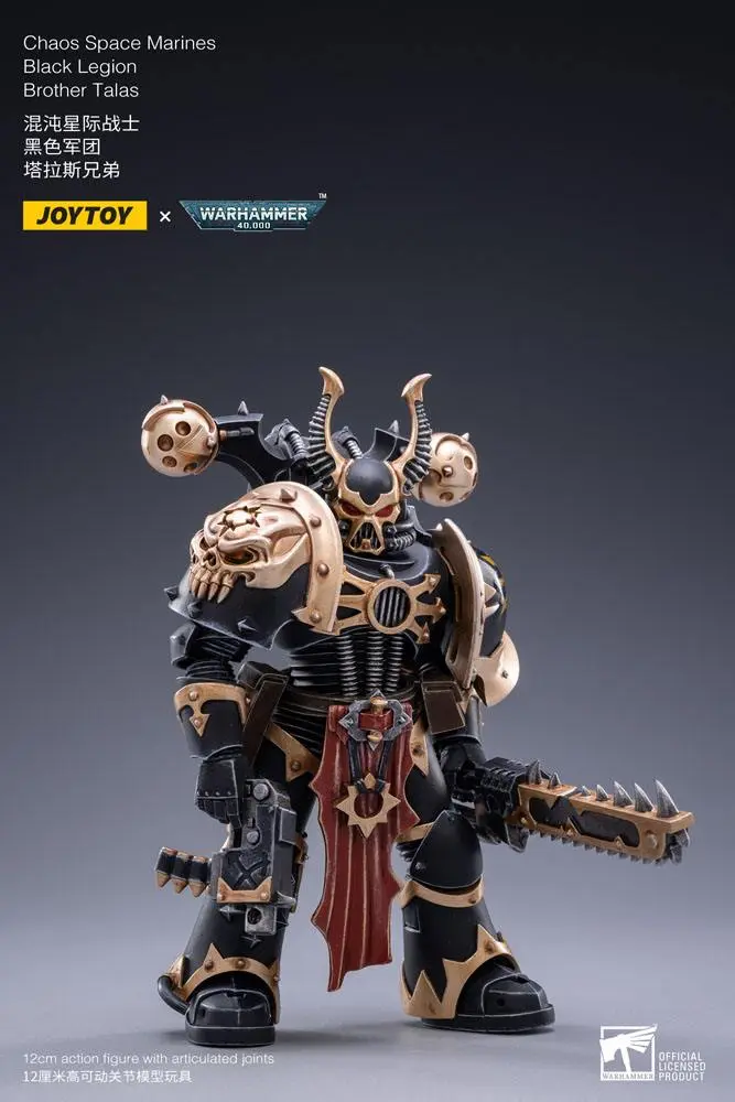Warhammer 40k 1/18 Black Legion Brother Talas akciófigura 14 cm termékfotó