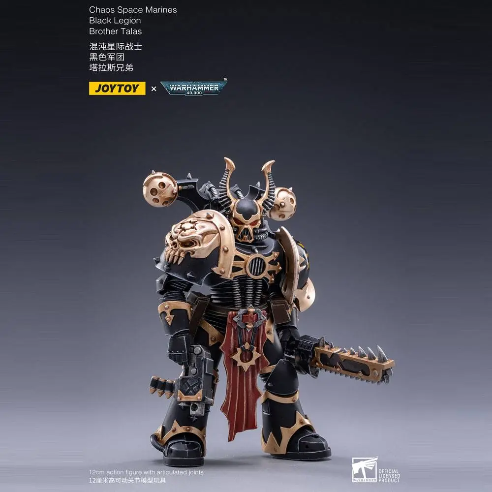 Warhammer 40k 1/18 Black Legion Brother Talas akciófigura 14 cm termékfotó
